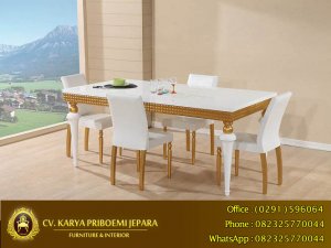 Meja Makan Piramid 6 Kursi