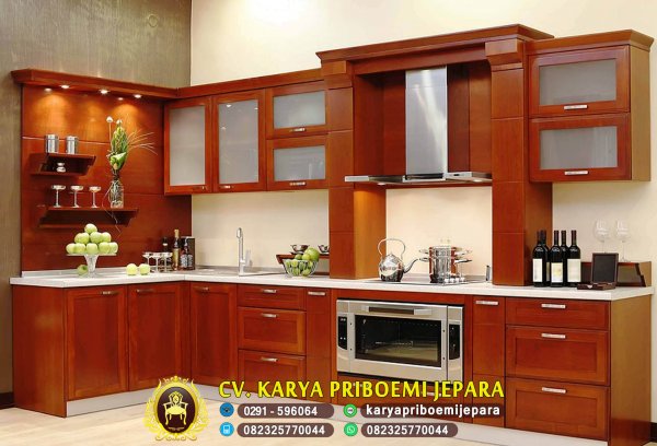 Kitchen Set Minimalis Modern Kayu Jati